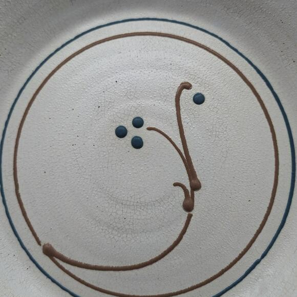 Art Pottery Pie Plate Pan Studio Hand Thrown Scalloped edge signed 11" Kitchen - Picture 4 of 10